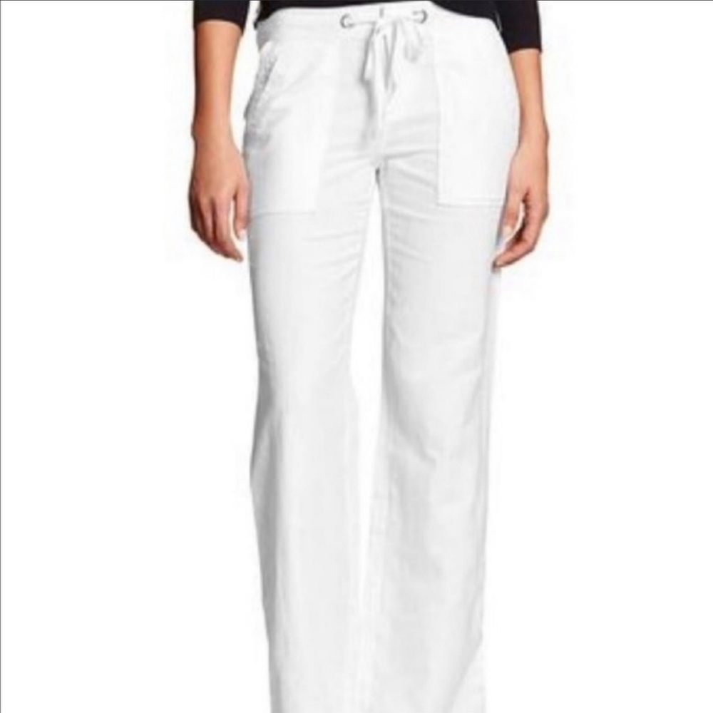 Banana Republic White Line Pants Size 4